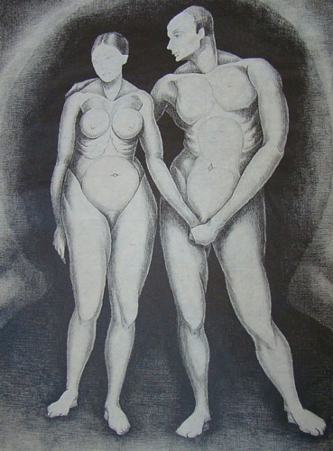 Two Nudes by Henrietta Shore